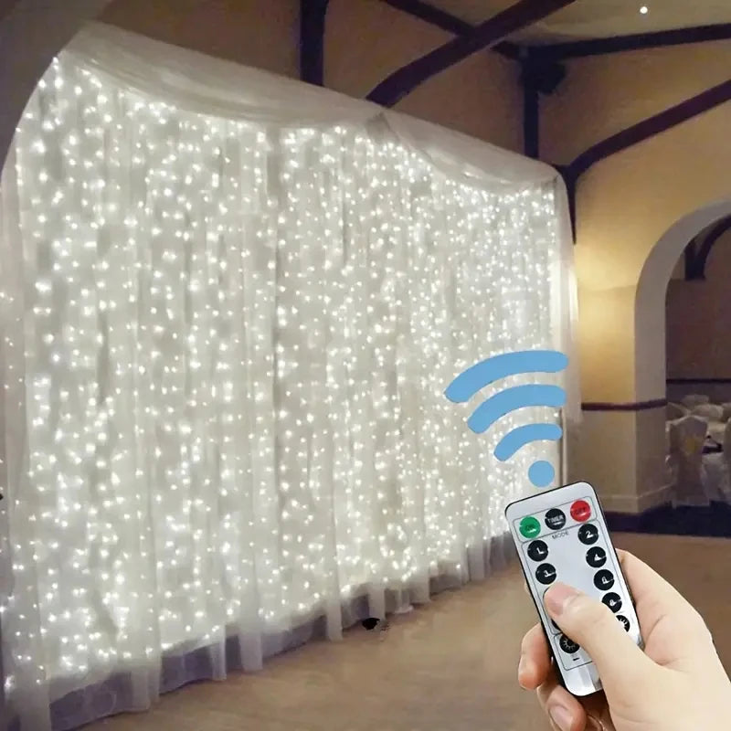 3/4/6m cortina led luzes da corda guirlanda usb festão controle remoto luzes da guirlanda de fadas decoração natal para o quarto casa