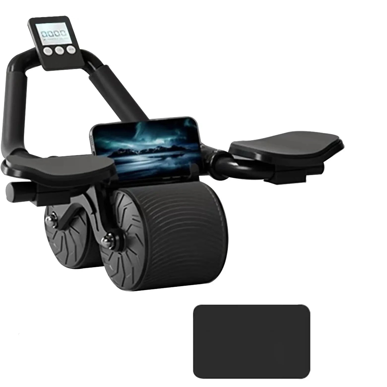 Suporte de cotovelo rebote automático roda abdominal núcleo muscular ab trainer com contador exibição fitness exercício rolo roda