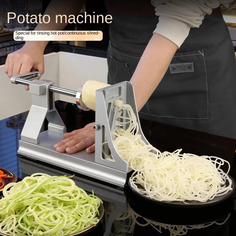 Multifuncional Rotating Shredded Batatas Ralador, Mão-Cranking Slicer, Fatiador Comercial, Mil Fio Nabo, Faixa Fatia