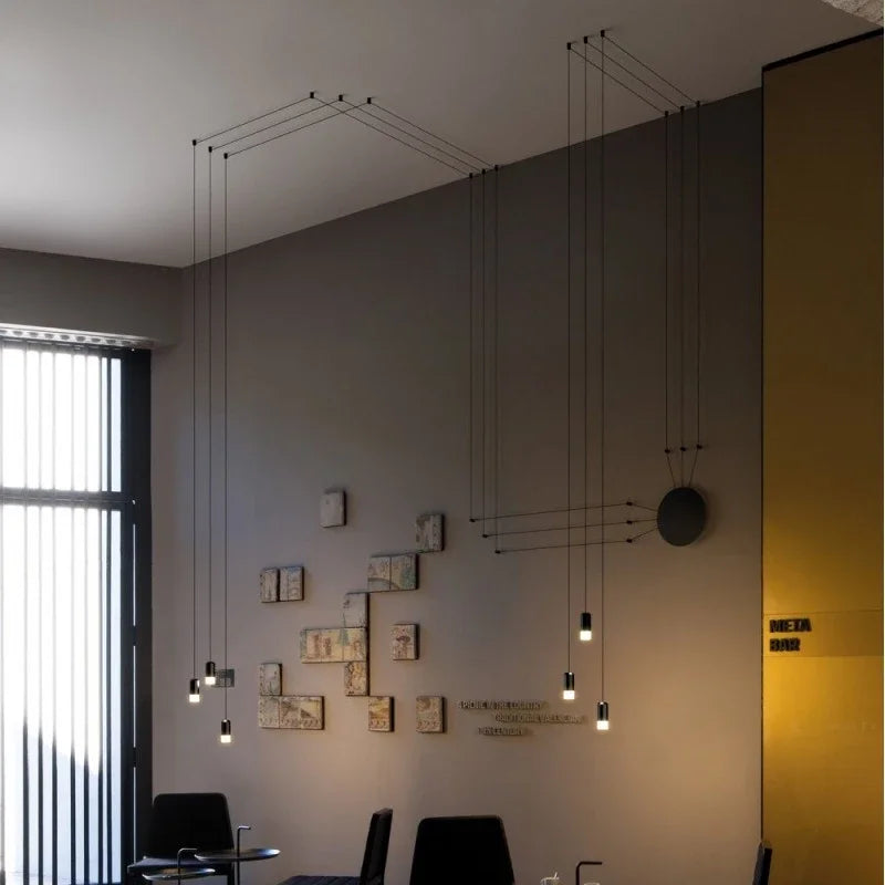 Estilo nórdico led g9 sótão lustre adequado para sala de estar lâmpada pendente cozinha sala jantar luz pingente iluminação interior