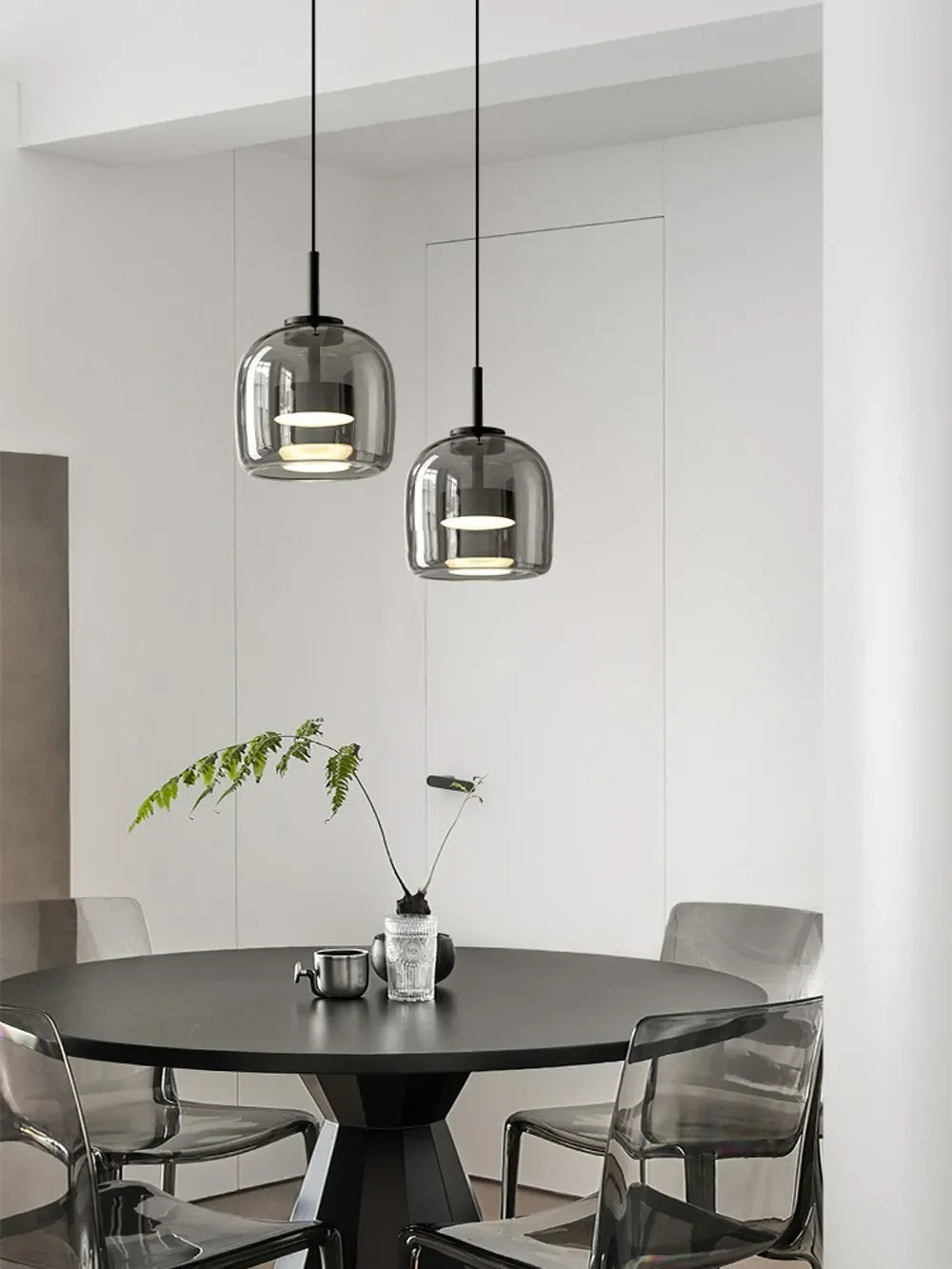 Nordic led pingente de vidro luz simples e moderno restaurante bar balcão café cabeceira decoração interior luminárias