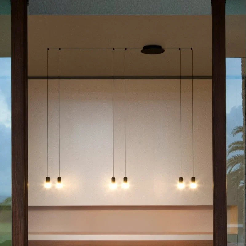 Estilo nórdico led g9 sótão lustre adequado para sala de estar lâmpada pendente cozinha sala jantar luz pingente iluminação interior