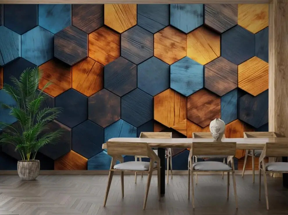 Beibehang Personalize a mais recente decoração de quarto e sala de estar com papel de parede de fundo geométrico abstrato tridimensional