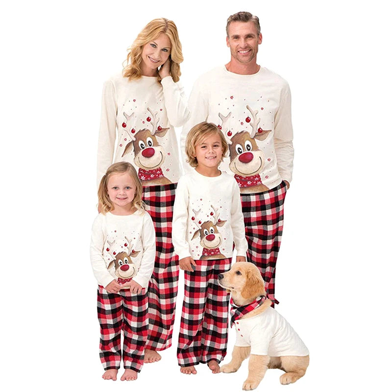 Família combinando roupas pijamas de natal 2023 mãe crianças bebê pijamas conjunto olhar pijamas mãe e filha pai filho outfit