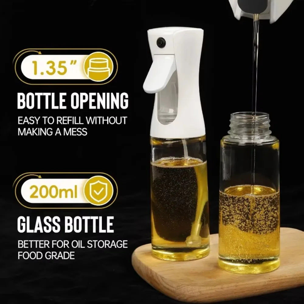 Spray de óleo para cozinhar-dispensador de azeite garrafa pulverizador névoa-reutilizável vinagre de óleo de qualidade alimentar, garrafa de spray acessórios de cozinha