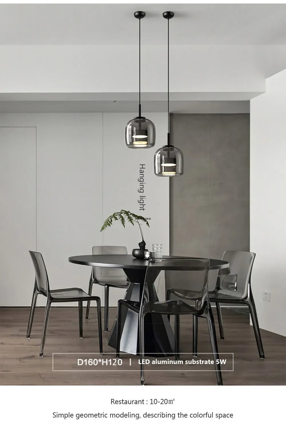 Nordic led pingente de vidro luz simples e moderno restaurante bar balcão café cabeceira decoração interior luminárias