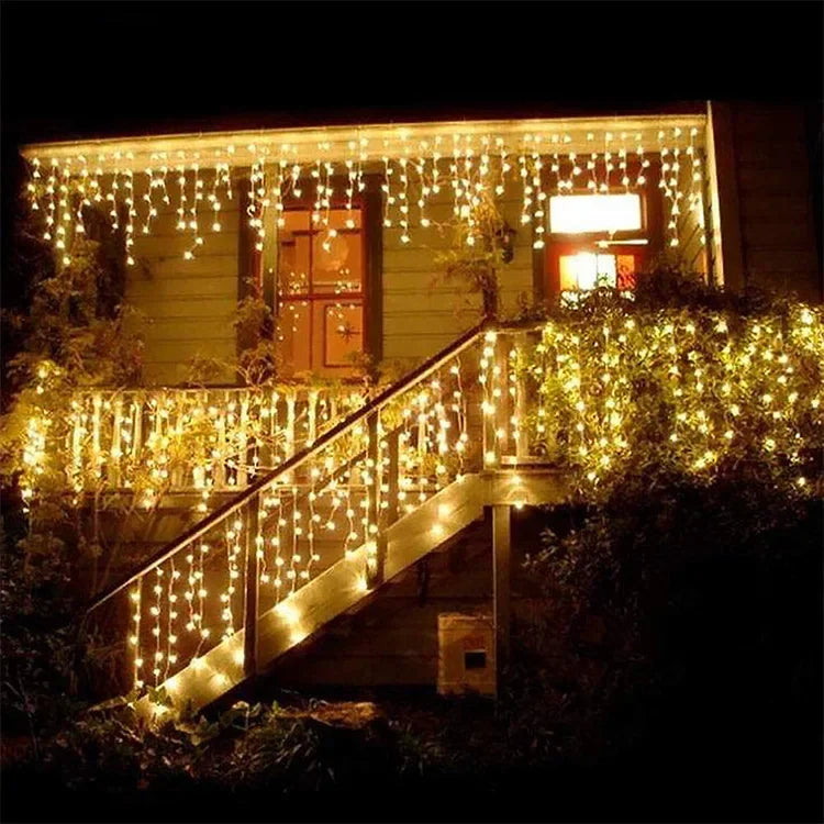 8 modos usb vara de gelo luz corda natal led luz guirlanda interior festa em casa jardim ano novo quarto cortina decoração