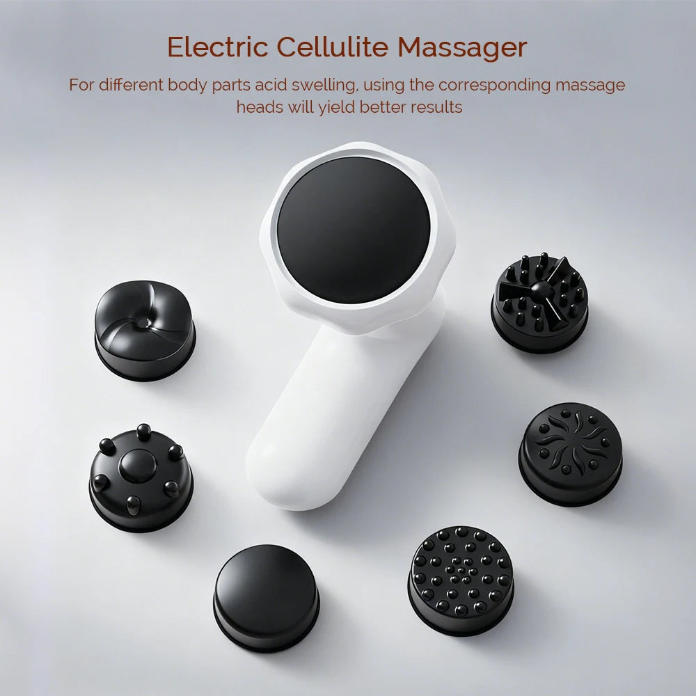 6-em-1 sem fio corpo escultura máquina elétrica celulite corpo emagrecimento massageador abdômen perna relaxamento muscular rolo de massagem