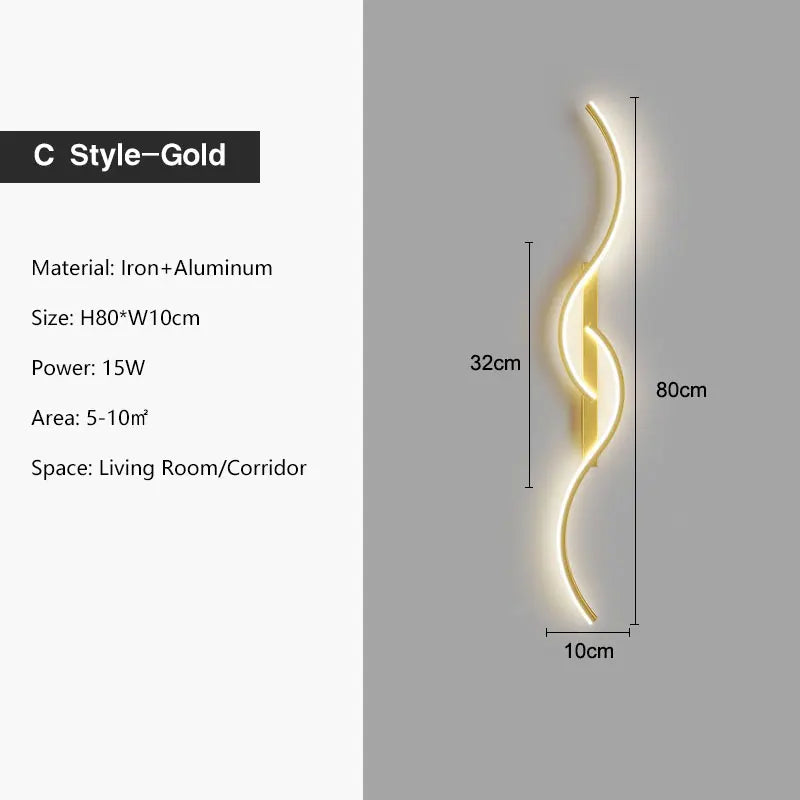 Luzes de parede LED internas para quarto, lâmpadas de parede LED para cima e baixo, luminárias para fundo do sofá, iluminação interior, preto