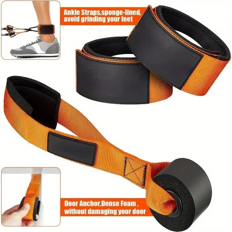 Correia de resistência com alça: usada para treinamento muscular, construção de força, modelagem corporal, ioga, equipamentos de ginástica em casa - natural