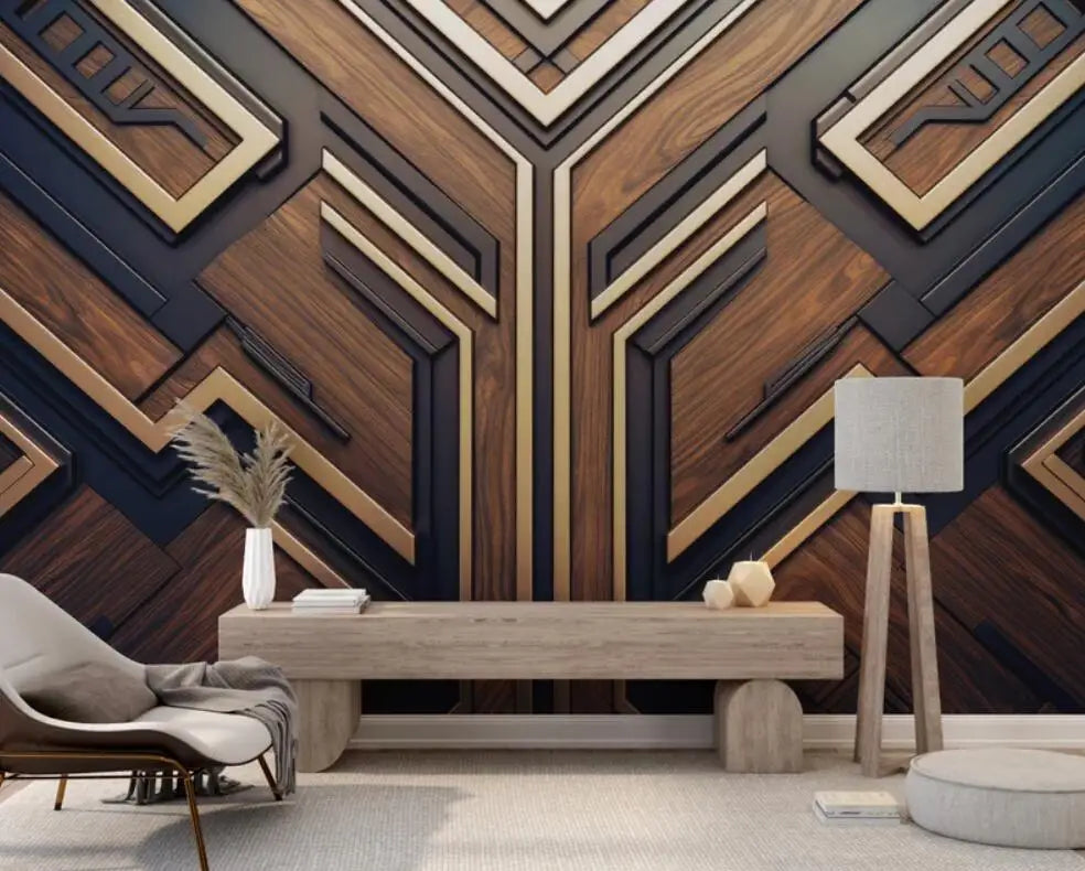 Beibehang Personalize a mais recente decoração de quarto e sala de estar com papel de parede de fundo geométrico abstrato tridimensional