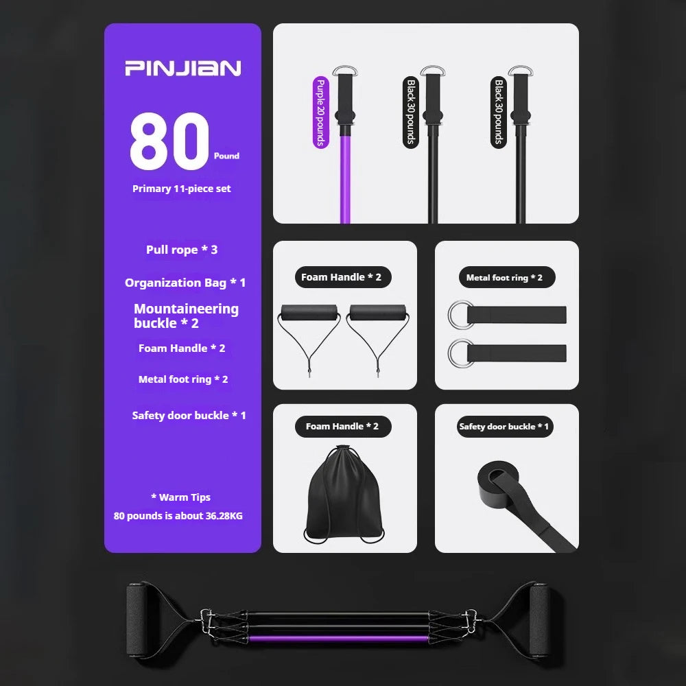 Conjunto de faixas de resistência para musculação, tensor multifuncional, cinto de treinamento muscular, faixas elásticas, equipamento fitness portátil