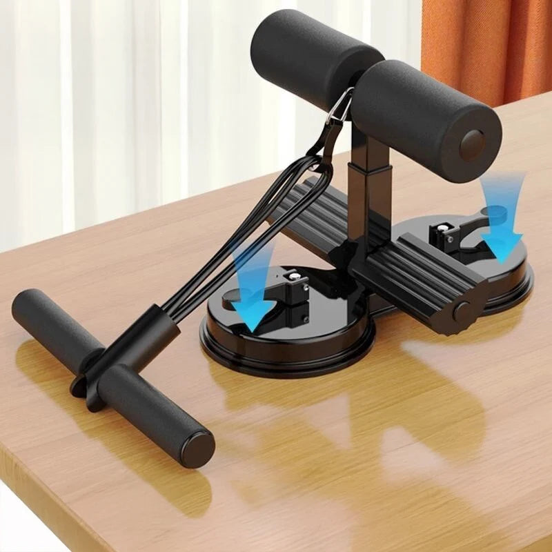 Ab trainer aids ventosa dupla sit-up assistant com cordão elástico núcleo treinamento de força treino equipamentos fitness