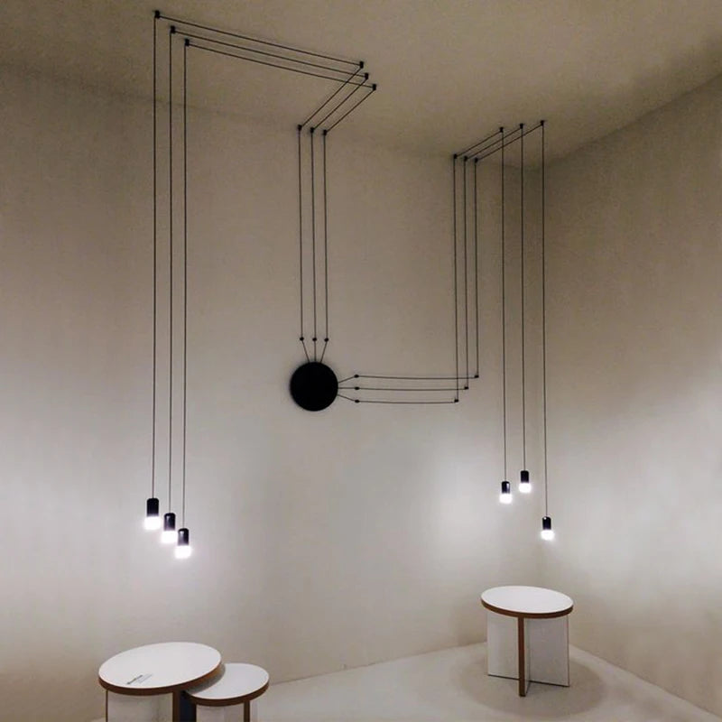 Estilo nórdico led g9 sótão lustre adequado para sala de estar lâmpada pendente cozinha sala jantar luz pingente iluminação interior