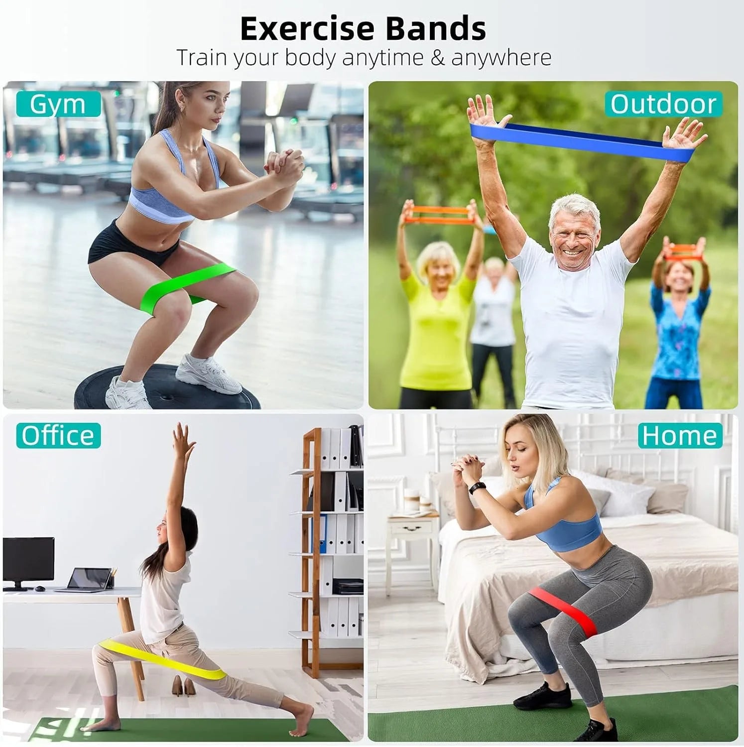 Bandas de resistência tpe conjunto de fitness faixas de borracha treinamento de força expansor yoga equipamentos de ginástica laço de borracha elástica