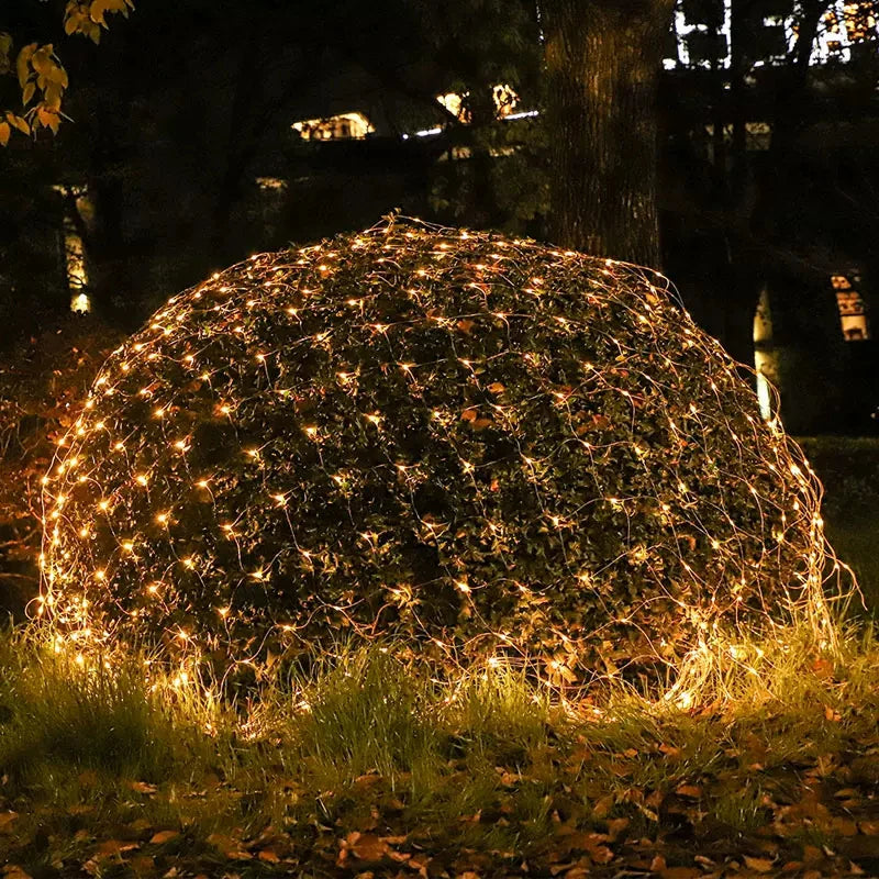 3x2m luz de natal rede malha cortina luzes decoração festa casamento ao ar livre lâmpada à prova dwaterproof água cortina luz