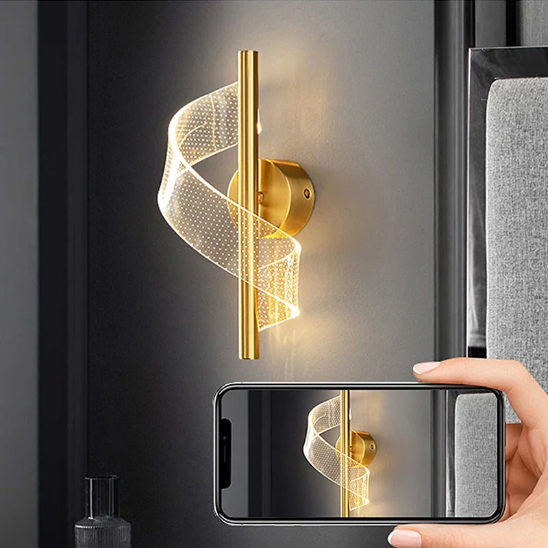 Nordic conduziu a lâmpada de parede iluminação interior para o quarto cabeceira sala fundo luz parede moderna decoração interior arandelas