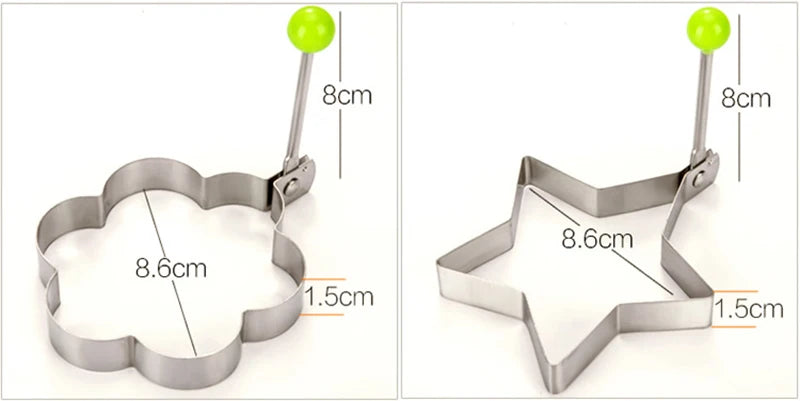Molde De Ovo Frito De Aço Inoxidável, Fabricante De Panquecas De Coração, Cozimento Ao Pequeno Almoço, Anéis De Omelete, Cozinhar Ferramentas, Acessórios De Cozinha, Gadget, Novo