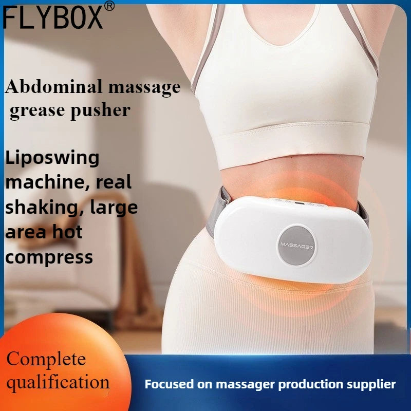 Massageador elétrico de agitação de barriga, portátil, sem fio, cinto de massagem abdominal, com vibração, vários modos, queimador de gordura aquecido