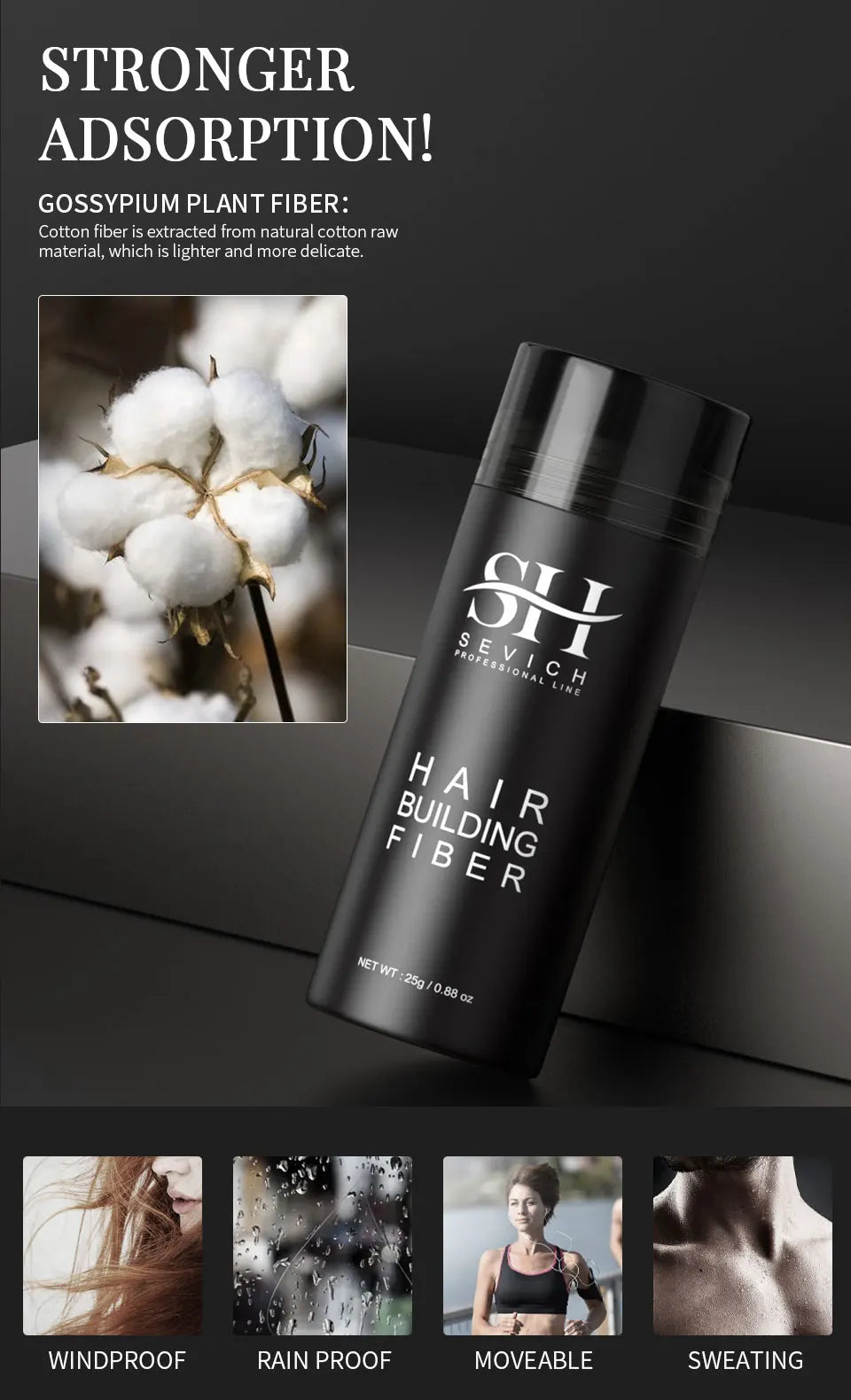 3 pçs conjunto de fibras de cabelo queratina construção do cabelo estilo em pó perda de cabelo instantâneo recrescimento espessamento pós linha fina barba enchimento