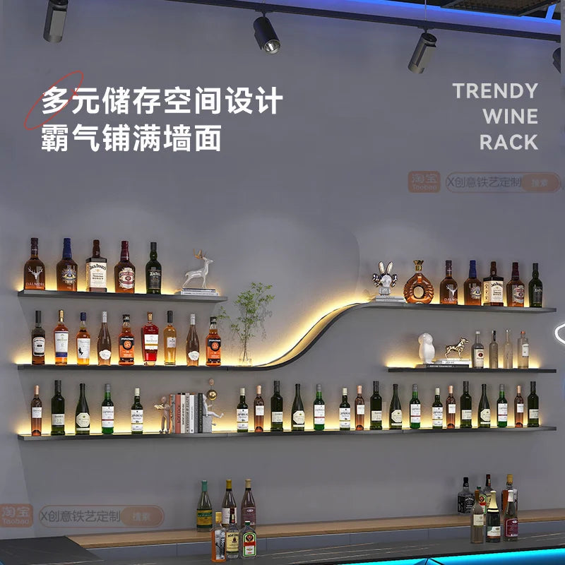 Armário de bar moderno, armário de uísque, exibição de vidro, móveis para bar doméstico, unidade de armazenamento de vinho, montagem na parede, móveis de exposição