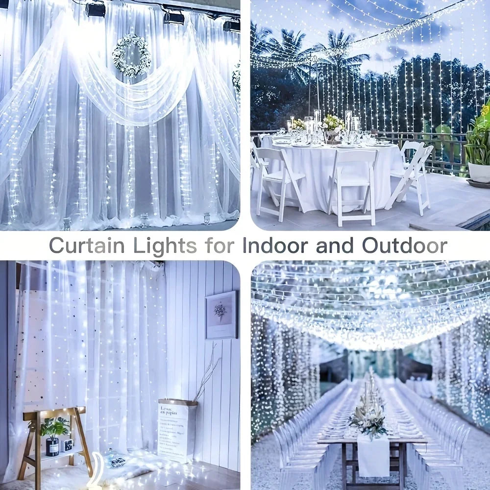 Controle remoto usb luzes de fadas 3 4 6 metros led cortina luzes da corda para o natal casa decoração do quarto festa festiva