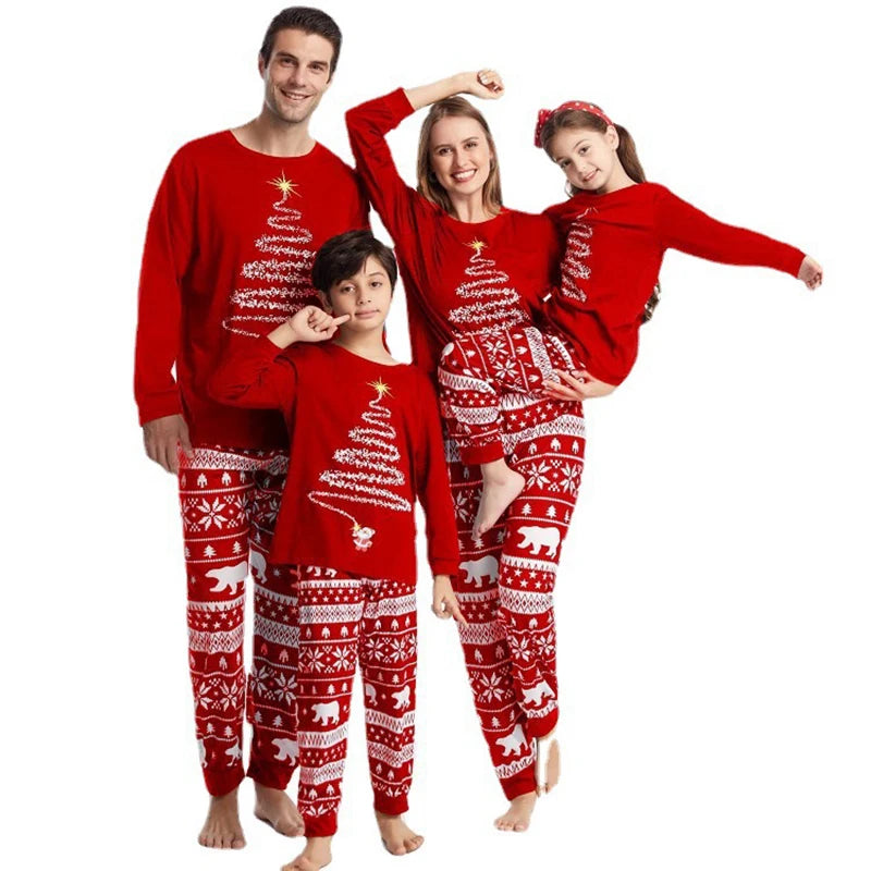 Família combinando Red Natal Conjuntos de pijama, Pai, Mãe, Filha, Filho, Roupa de criança