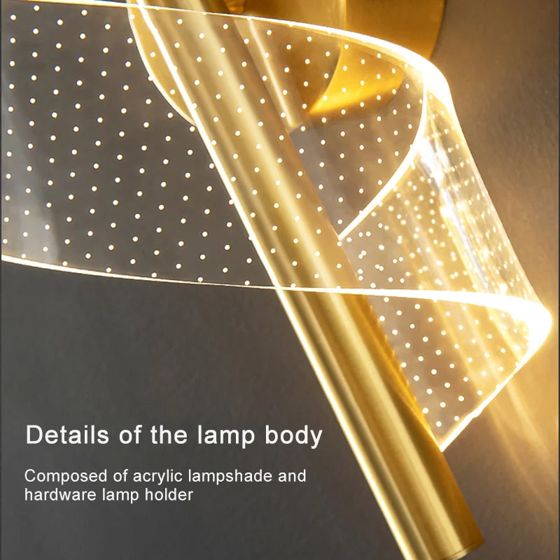 Nordic conduziu a lâmpada de parede iluminação interior para o quarto cabeceira sala fundo luz parede moderna decoração interior arandelas