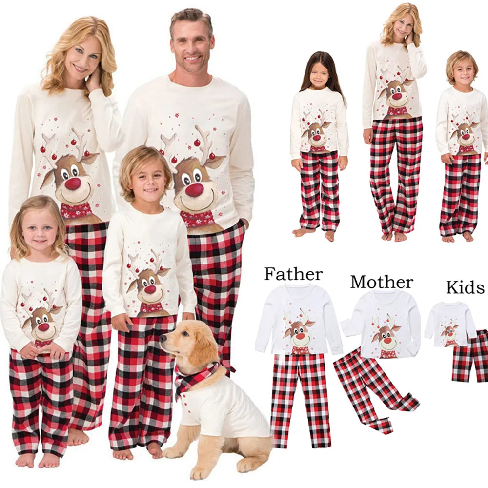 Família combinando roupas pijamas de natal 2023 mãe crianças bebê pijamas conjunto olhar pijamas mãe e filha pai filho outfit