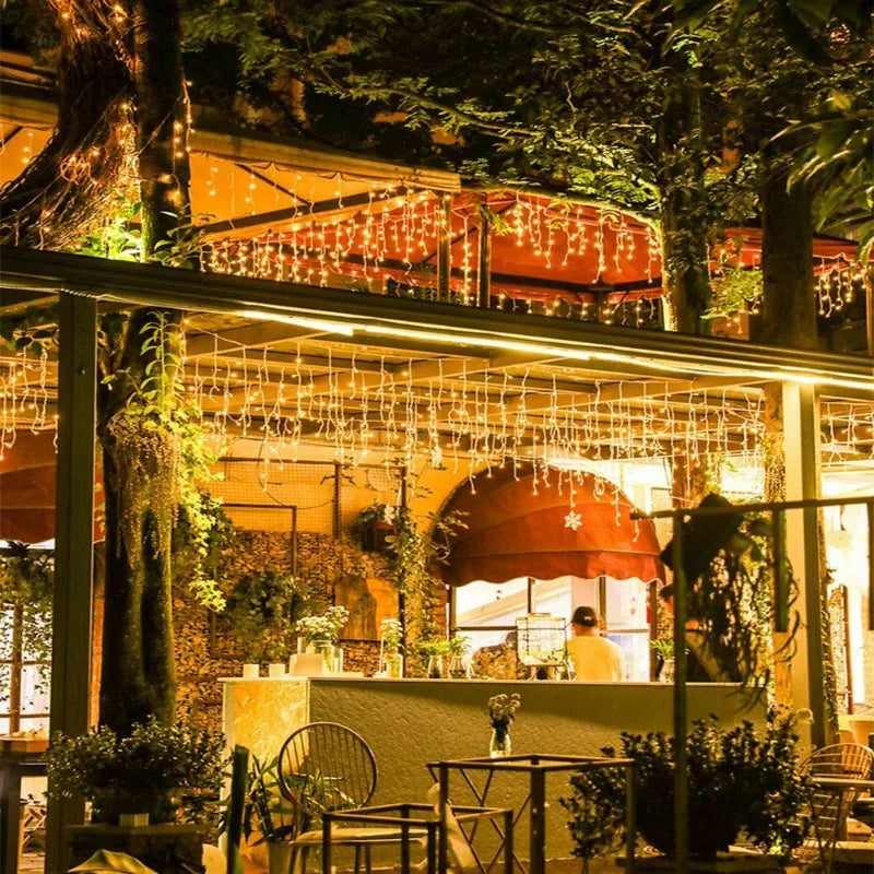 8 modos usb vara de gelo luz corda natal led luz guirlanda interior festa em casa jardim ano novo quarto cortina decoração