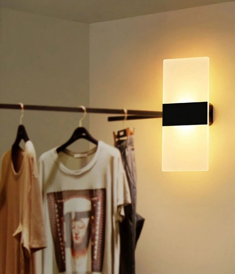 Interruptor do sensor de toque conduziu a lâmpada parede usb recarregável sem fio acrílico escada luz da noite quarto corredor cozinha arandela iluminação