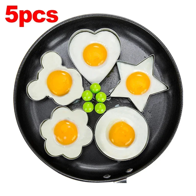 Molde De Ovo Frito De Aço Inoxidável, Fabricante De Panquecas De Coração, Cozimento Ao Pequeno Almoço, Anéis De Omelete, Cozinhar Ferramentas, Acessórios De Cozinha, Gadget, Novo