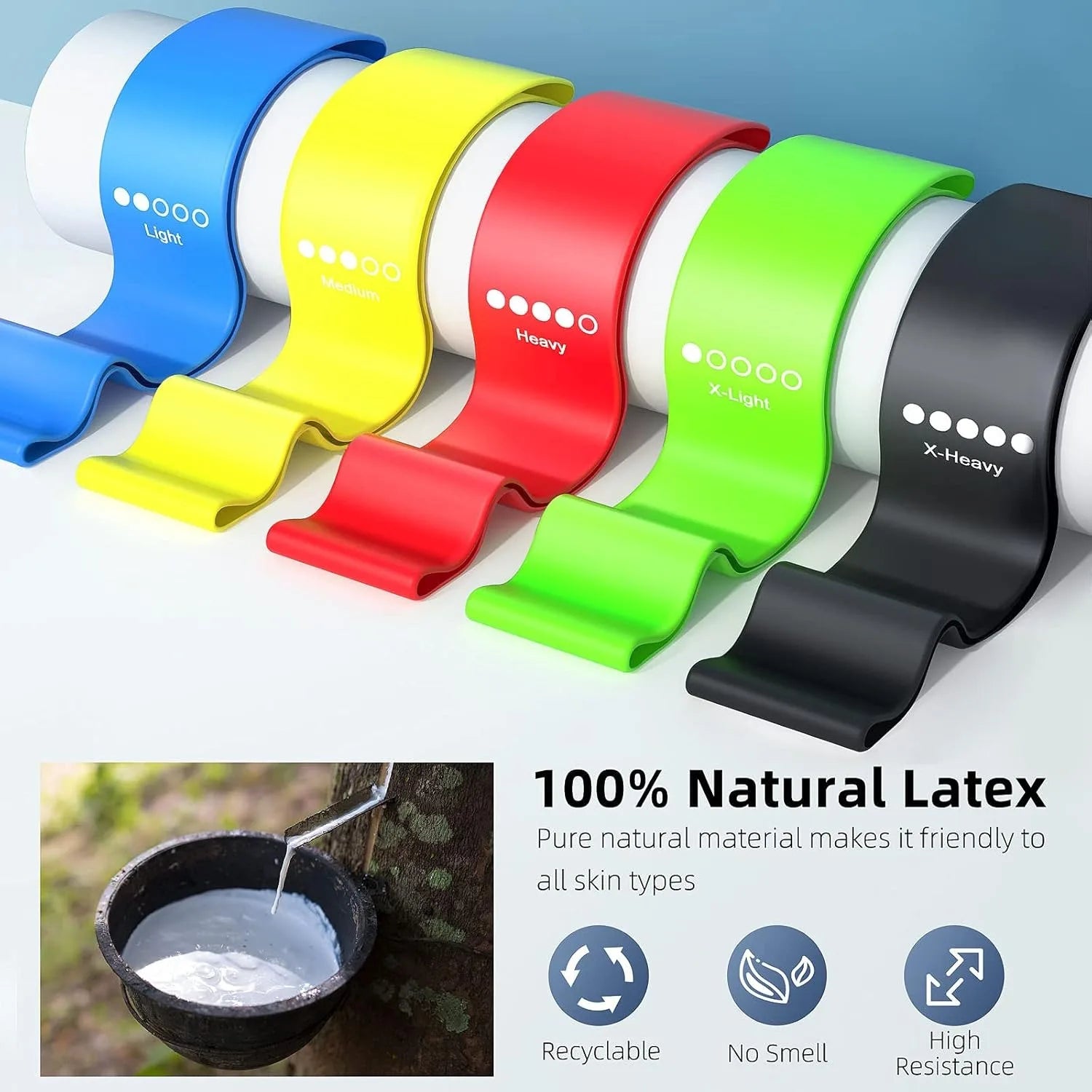 Bandas de resistência tpe conjunto de fitness faixas de borracha treinamento de força expansor yoga equipamentos de ginástica laço de borracha elástica