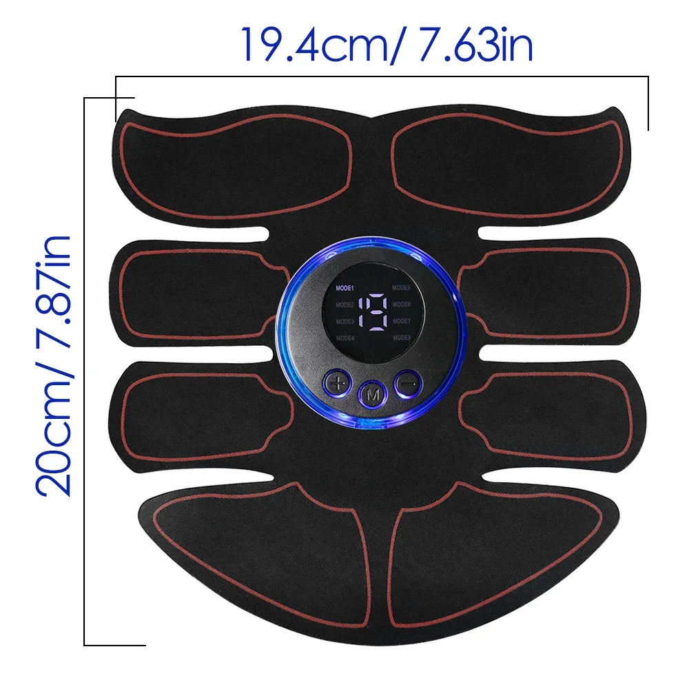 Inteligente sem fio 19 engrenagens ems estimulador muscular treinador abdominal para casa emagrecimento fitness quadris braços abdômen abs máquina de massagem