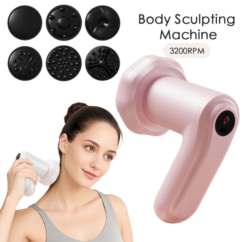 6-em-1 sem fio corpo escultura máquina elétrica celulite corpo emagrecimento massageador abdômen perna relaxamento muscular rolo de massagem