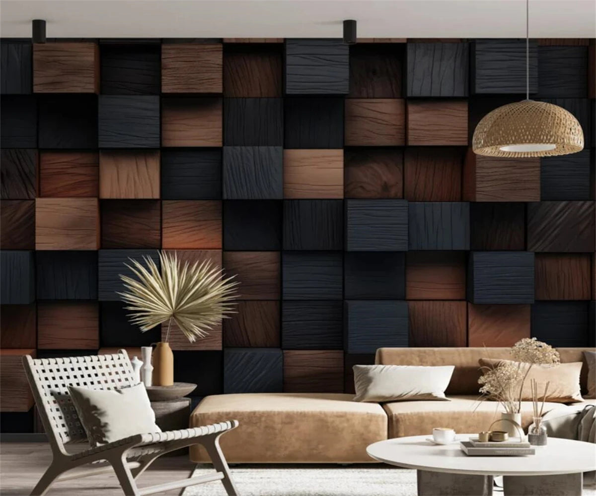 Beibehang Personalize a mais recente decoração de quarto e sala de estar com papel de parede de fundo geométrico abstrato tridimensional