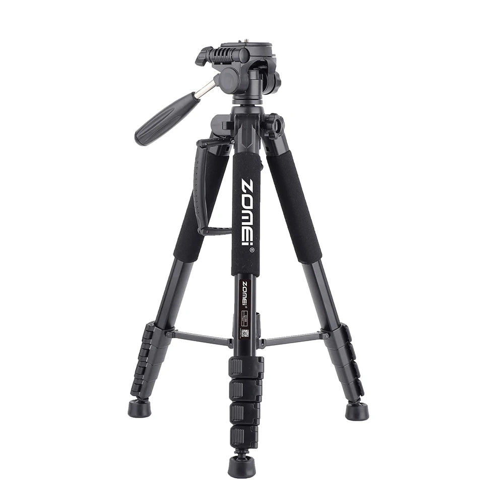 Zomei Q188 188cm Acessórios de fotografia profissional câmera de vídeo tripé DSLR para telefone com suporte para telefone
