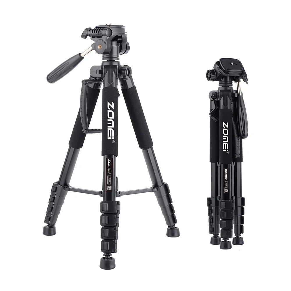 Zomei Q188 188cm Acessórios de fotografia profissional câmera de vídeo tripé DSLR para telefone com suporte para telefone
