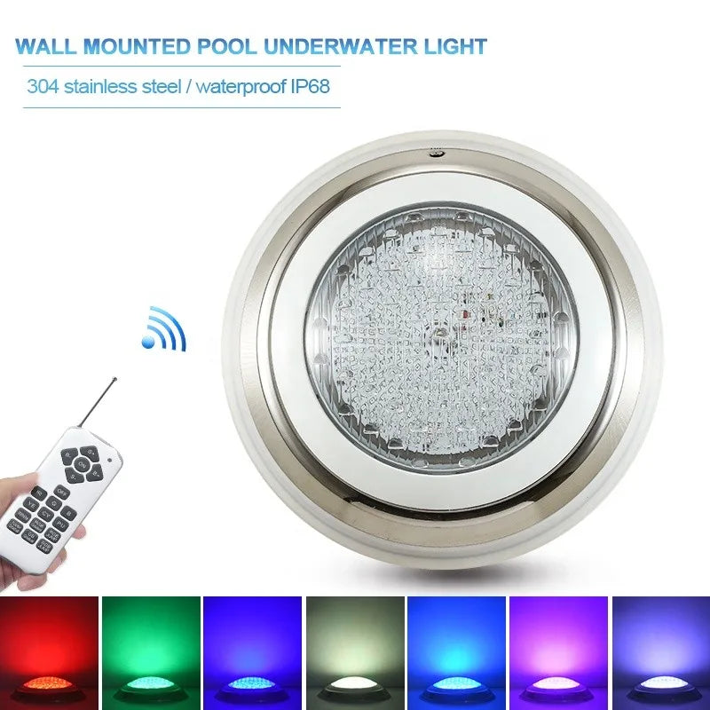 Aço inoxidável led piscina luz ip68 à prova dip68 água 12v ao ar livre rgb luz subaquática lagoa led piscina luz lâmpadas submersíveis