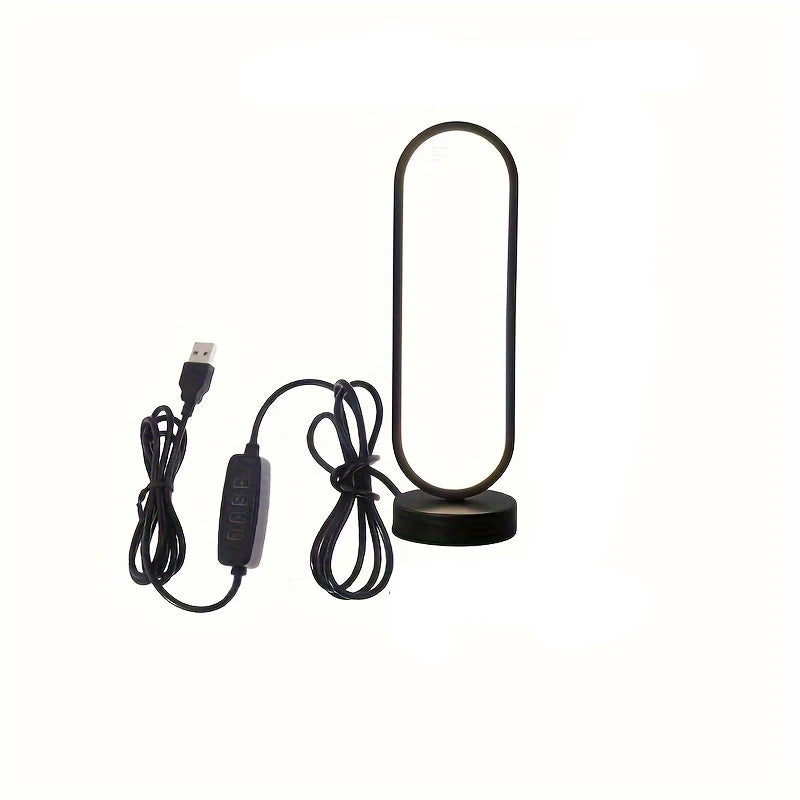 1pc lâmpada quarto anel lâmpada sala de estar três cores escurecimento lâmpada de cabeceira led night light