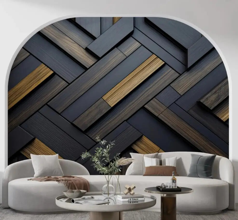 Beibehang Personalize a mais recente decoração de quarto e sala de estar com papel de parede de fundo geométrico abstrato tridimensional