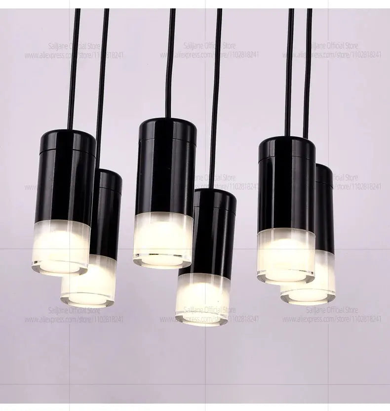 Estilo nórdico led g9 sótão lustre adequado para sala de estar lâmpada pendente cozinha sala jantar luz pingente iluminação interior