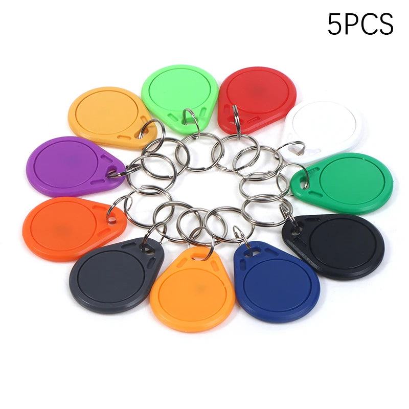 5pcs 13.56Mhz RFID UID Token Copy Keykobs Changeable Attendance Management CUID Clone Keychain Tag For Mif 1k S50 Writable