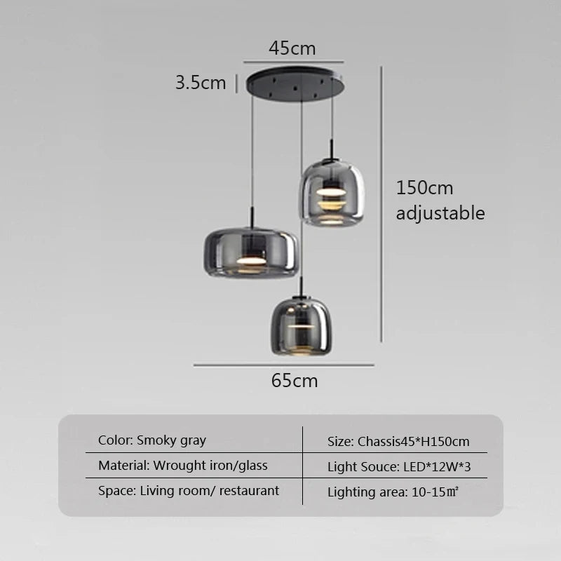 Nordic led pingente de vidro luz simples e moderno restaurante bar balcão café cabeceira decoração interior luminárias