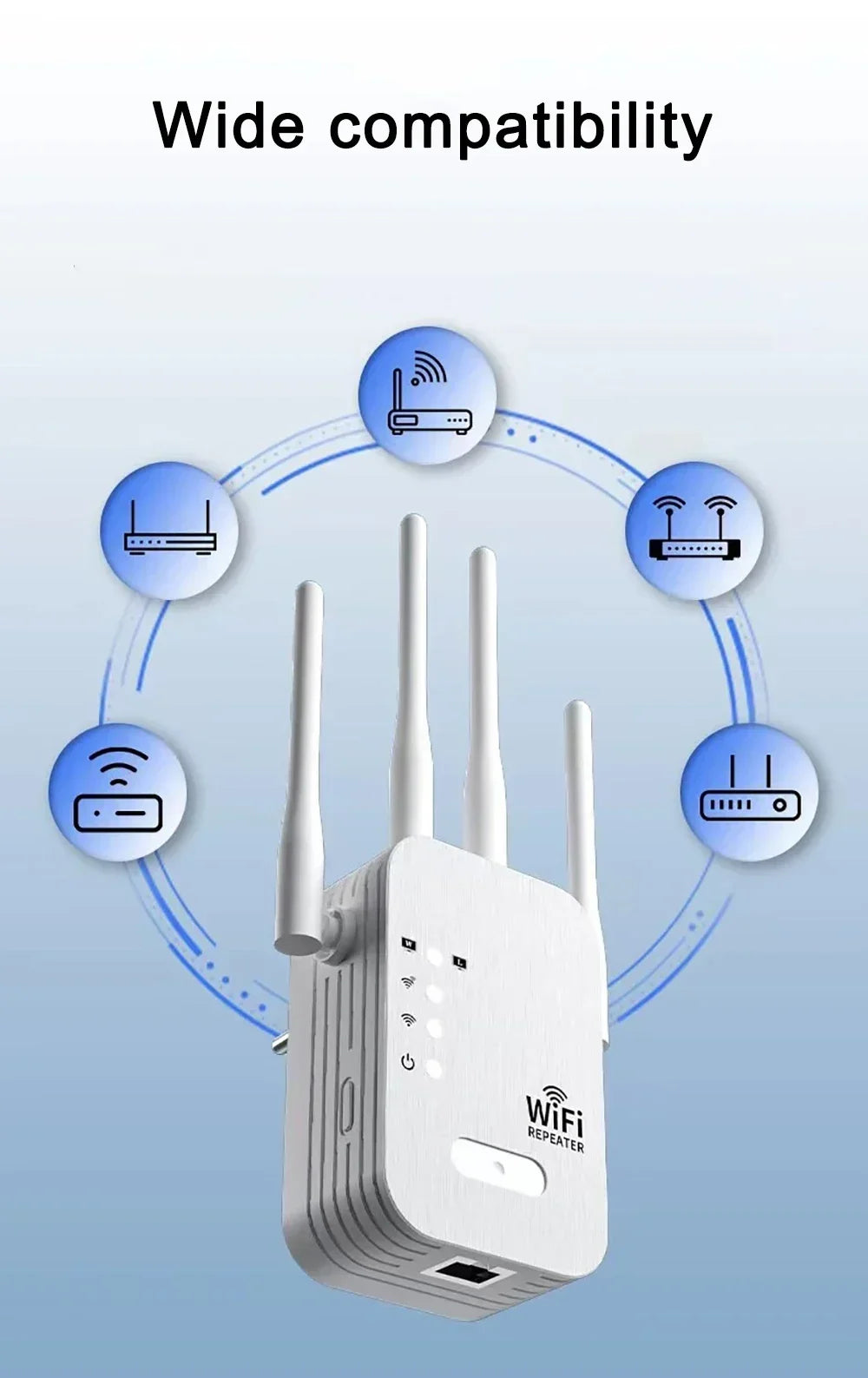 Novo repetidor wi-fi de 1200mbps, extensor sem fio, impulsionador wi-fi 5g, 2.4g, amplificador de rede de banda dupla, sinal de longo alcance, roteador wi-fi para casa