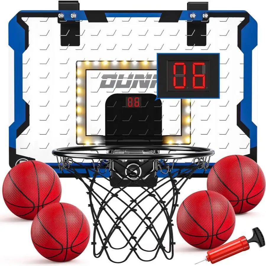 Eletrônico de parede Basketball Hoop, LED Light, Water Pool, Casa, Jogo Suprimentos, Festa da família, 4 Basketball Hoop