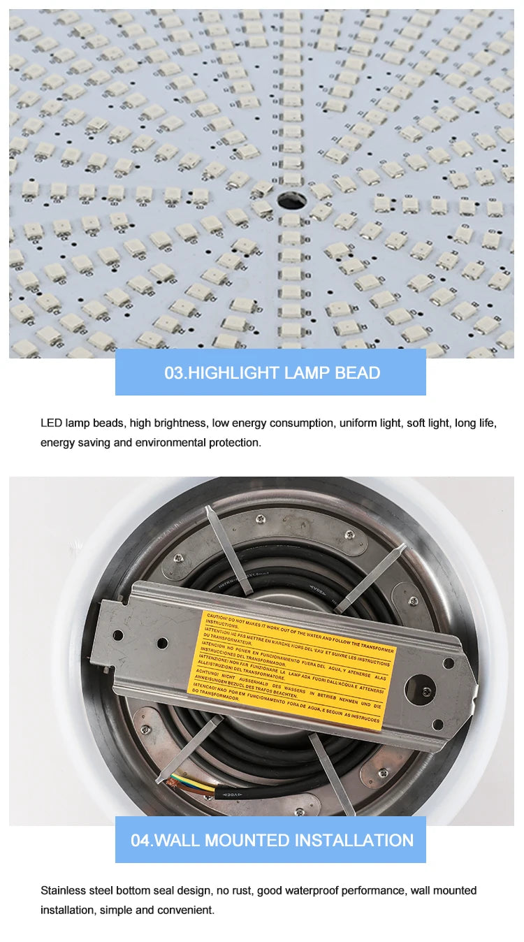 Aço inoxidável led piscina luz ip68 à prova dip68 água 12v ao ar livre rgb luz subaquática lagoa led piscina luz lâmpadas submersíveis