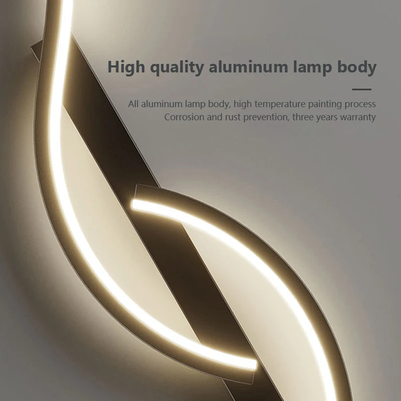 Moderna lâmpada de parede led minimalista luz led quarto cabeceira longa tira arandelas sala estar sofá casa luminária interior