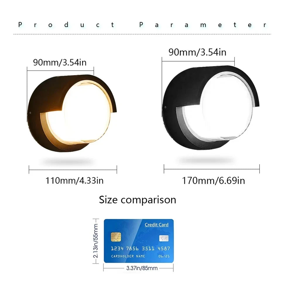 Lâmpada de parede led iluminação radar sensor movimento AC85-265V 6/12w branco quente branco frio adequado para decoração casa ao ar livre indoor