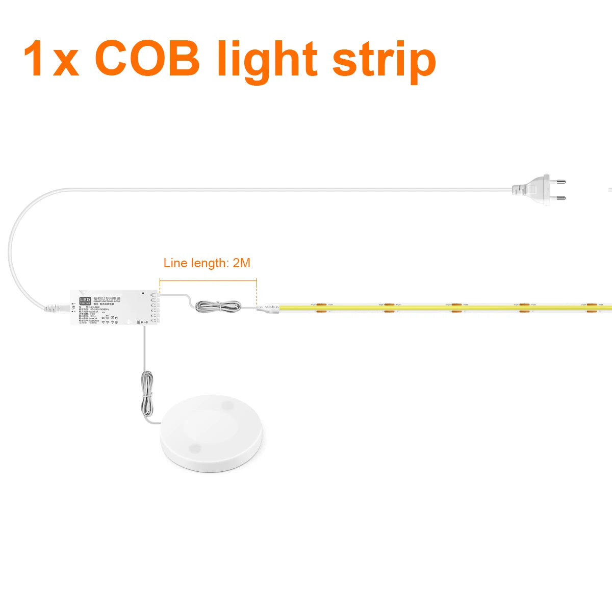 Placa acústica led decorativa cob tira de luz toque regulável parede fundo lâmpada mostrar prateleira sob o armário quarto luz da noite